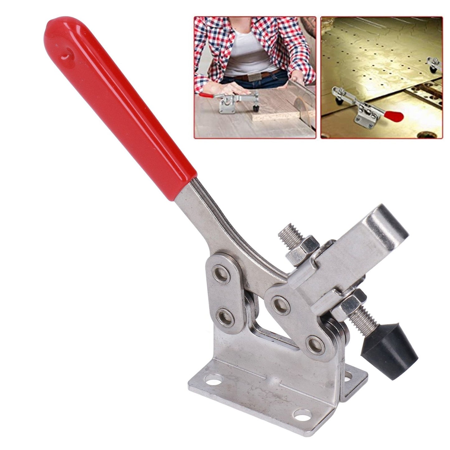 Quick Release Toggle Clamp Stainless Steel Welding Toggle Clamp Woodworking Hand Clamp Tool V1294-YM0523-3114220030511