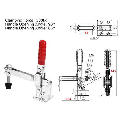 Toggle Clamp Vertical Fast Long Arm Crimping Clamps Inspection Tool Tooling Clamps Fixing Clamps Woodworking V1294-YM0523-3114220030811