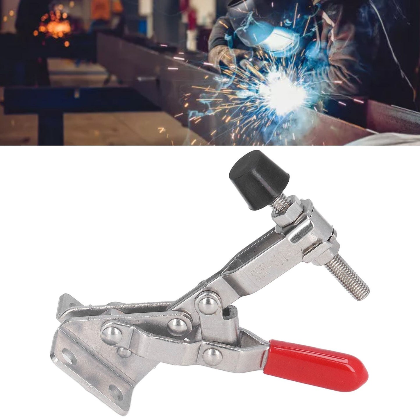 Vertical Toggle Clamp Stainless Steel Woodworking Toggle Clamp Hand Clamp Tool for Household V1294-YM0523-3114220031211