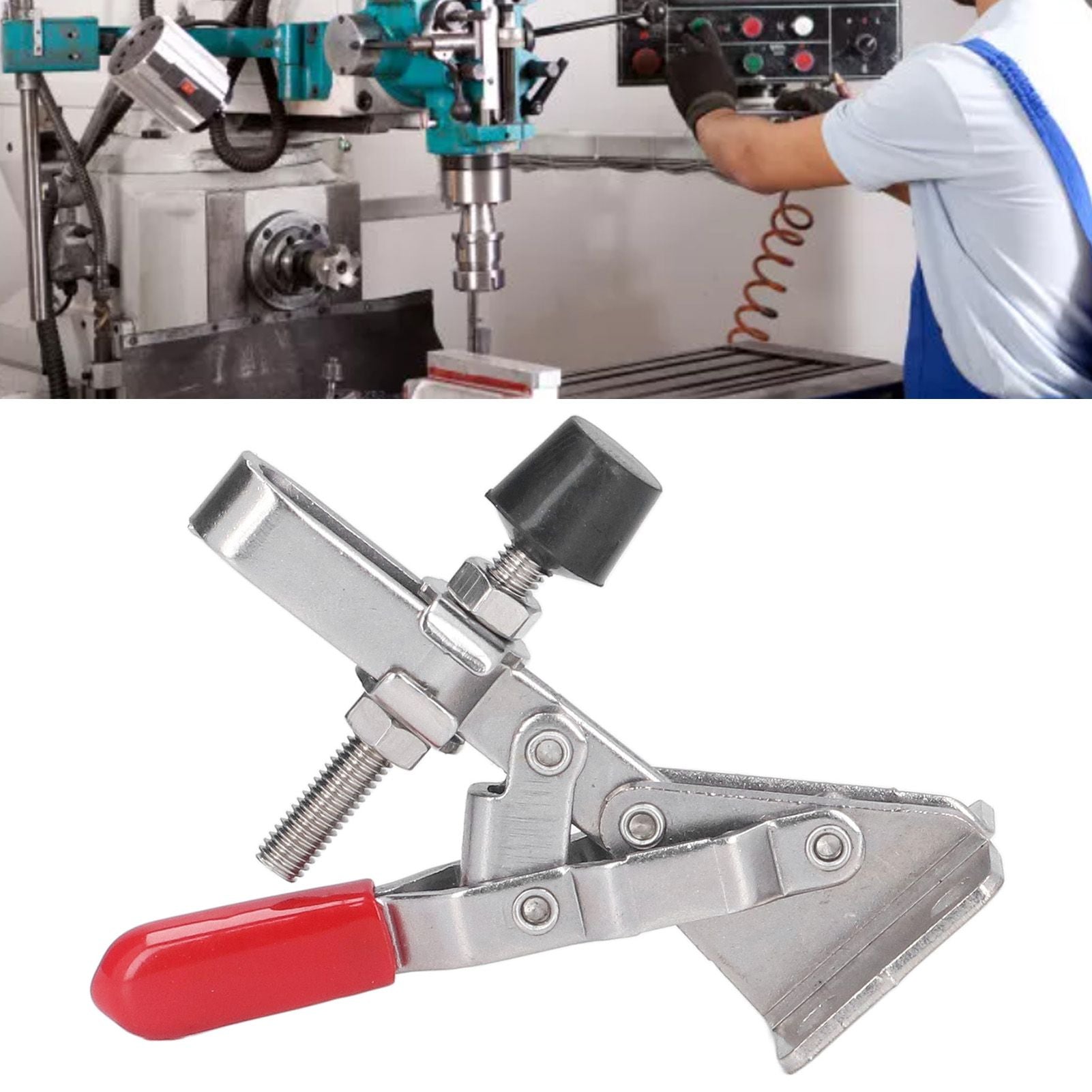 Vertical Toggle Clamp Stainless Steel Woodworking Toggle Clamp Hand Clamp Tool for Household V1294-YM0523-3114220031211