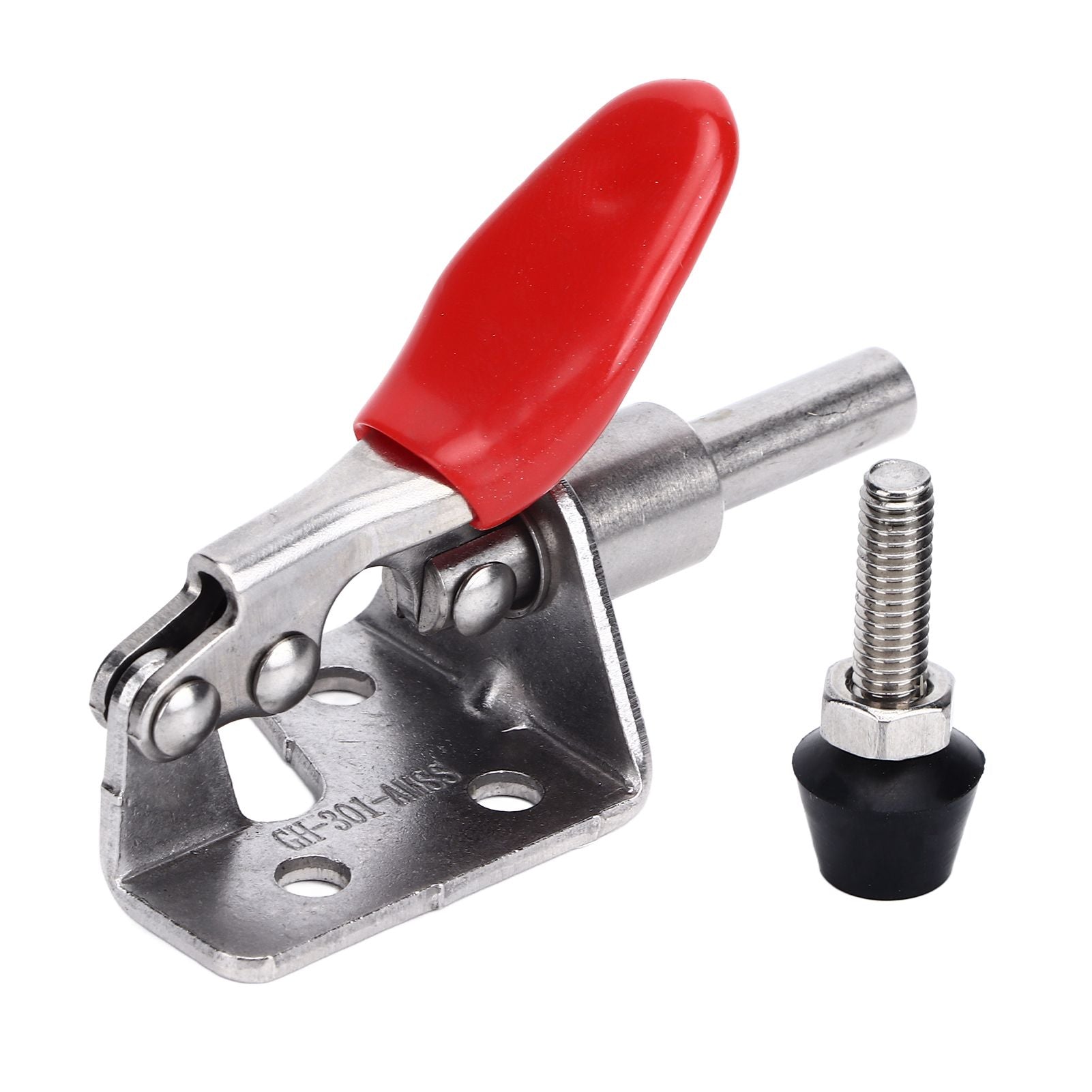 Quick Release Toggle Clamp Stainless Steel 99.2lb Capacity Prevent Slip Push Pull Lever Clamp for Woodworking V1294-YM0523-3114220031411