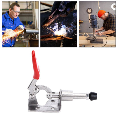 Quick Release Toggle Clamp Stainless Steel 99.2lb Capacity Prevent Slip Push Pull Lever Clamp for Woodworking V1294-YM0523-3114220031411