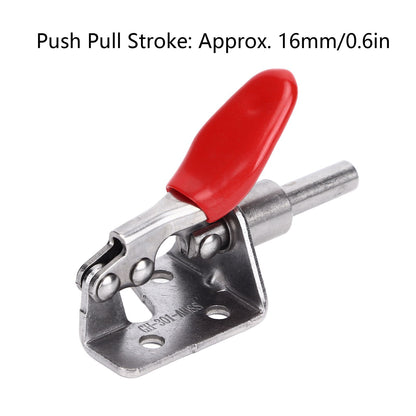 Quick Release Toggle Clamp Stainless Steel 99.2lb Capacity Prevent Slip Push Pull Lever Clamp for Woodworking V1294-YM0523-3114220031411