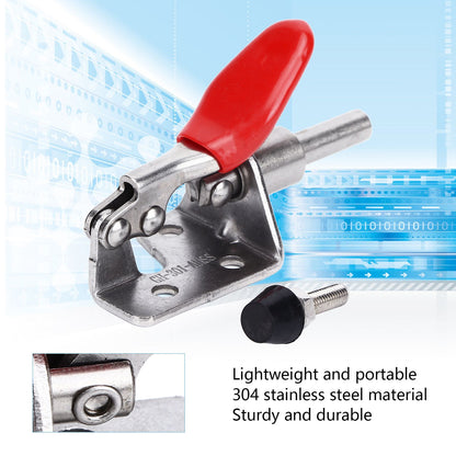 Quick Release Toggle Clamp Stainless Steel 99.2lb Capacity Prevent Slip Push Pull Lever Clamp for Woodworking V1294-YM0523-3114220031411