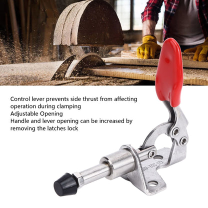Quick Release Toggle Clamp Stainless Steel 99.2lb Capacity Prevent Slip Push Pull Lever Clamp for Woodworking V1294-YM0523-3114220031411