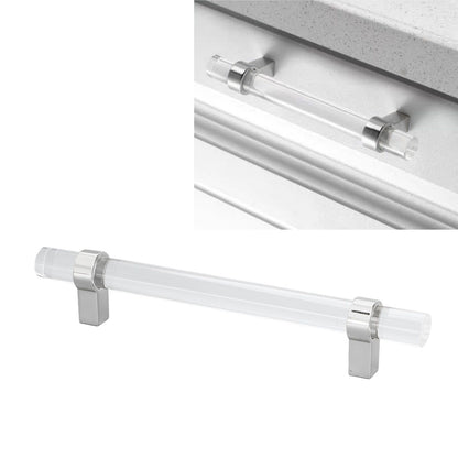 Crystal Acrylic Handle Modern Transparent Drawer Pull Handle for Closets Bookcases Shoe Cabinet Hole Spacing V1294-YM0523-3114220031911
