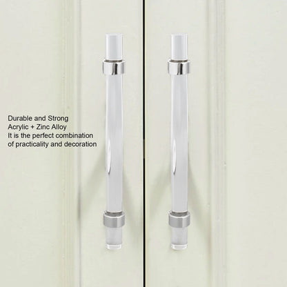Crystal Acrylic Handle Modern Transparent Drawer Pull Handle for Closets Bookcases Shoe Cabinet Hole V1294-YM0523-3114220031913