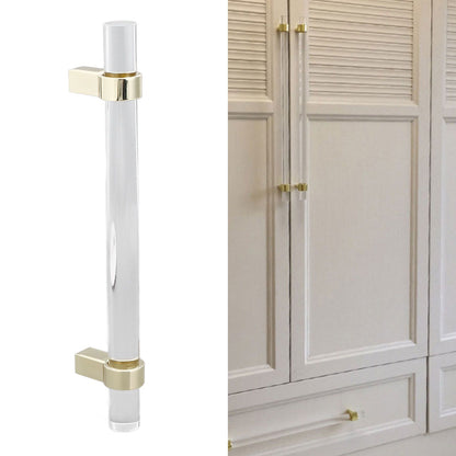 Crystal Acrylic Handle Modern Transparent Drawer Pull Handle for Closets Bookcases Shoe Cabinet Hole V1294-YM0523-3114220031914