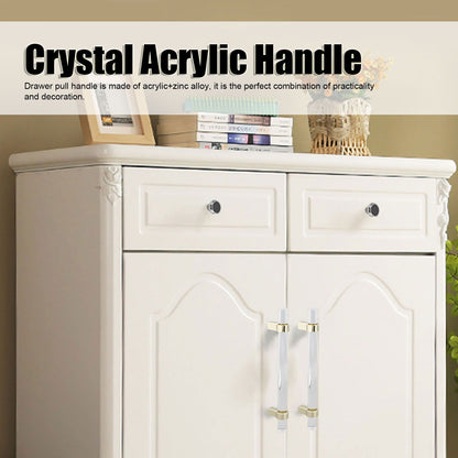 Crystal Acrylic Handle Modern Transparent Drawer Pull Handle for Closets Bookcases Shoe Cabinet Hole V1294-YM0523-3114220031914