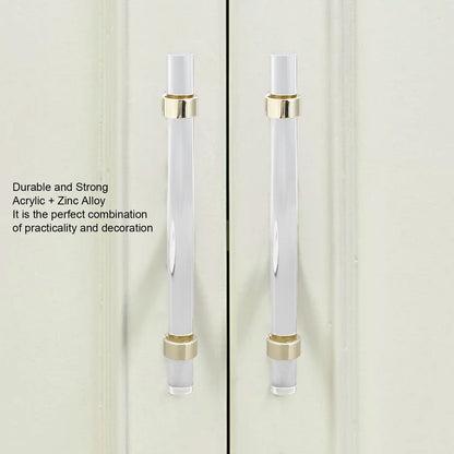 Crystal Acrylic Handle Modern Transparent Drawer Pull Handle for Closets Bookcases Shoe Cabinet Hole V1294-YM0523-3114220031914
