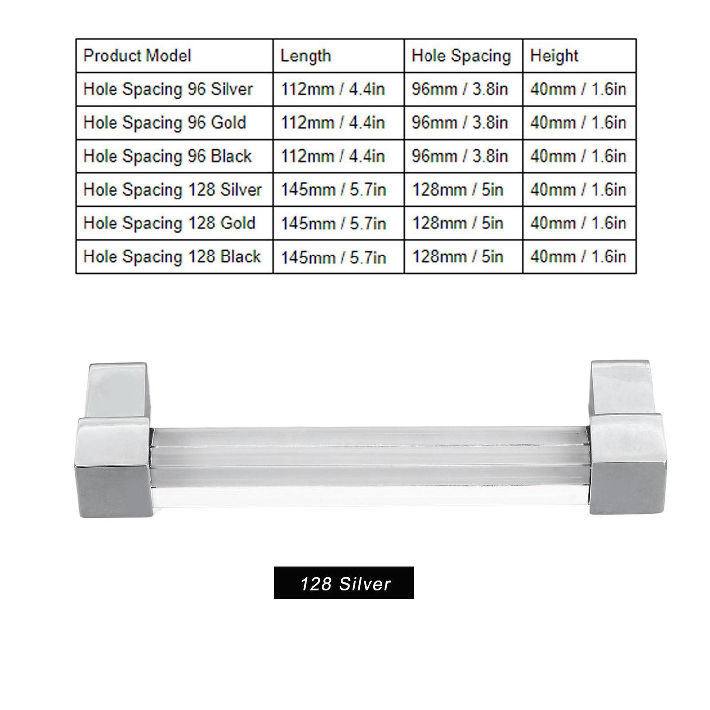 Acrylic Drawer Pulls Single Hole Crystal Cabinet Drawer Pulls for Kitchen Cabinets Dresser Cupboard Hole V1294-YM0523-3114220032214
