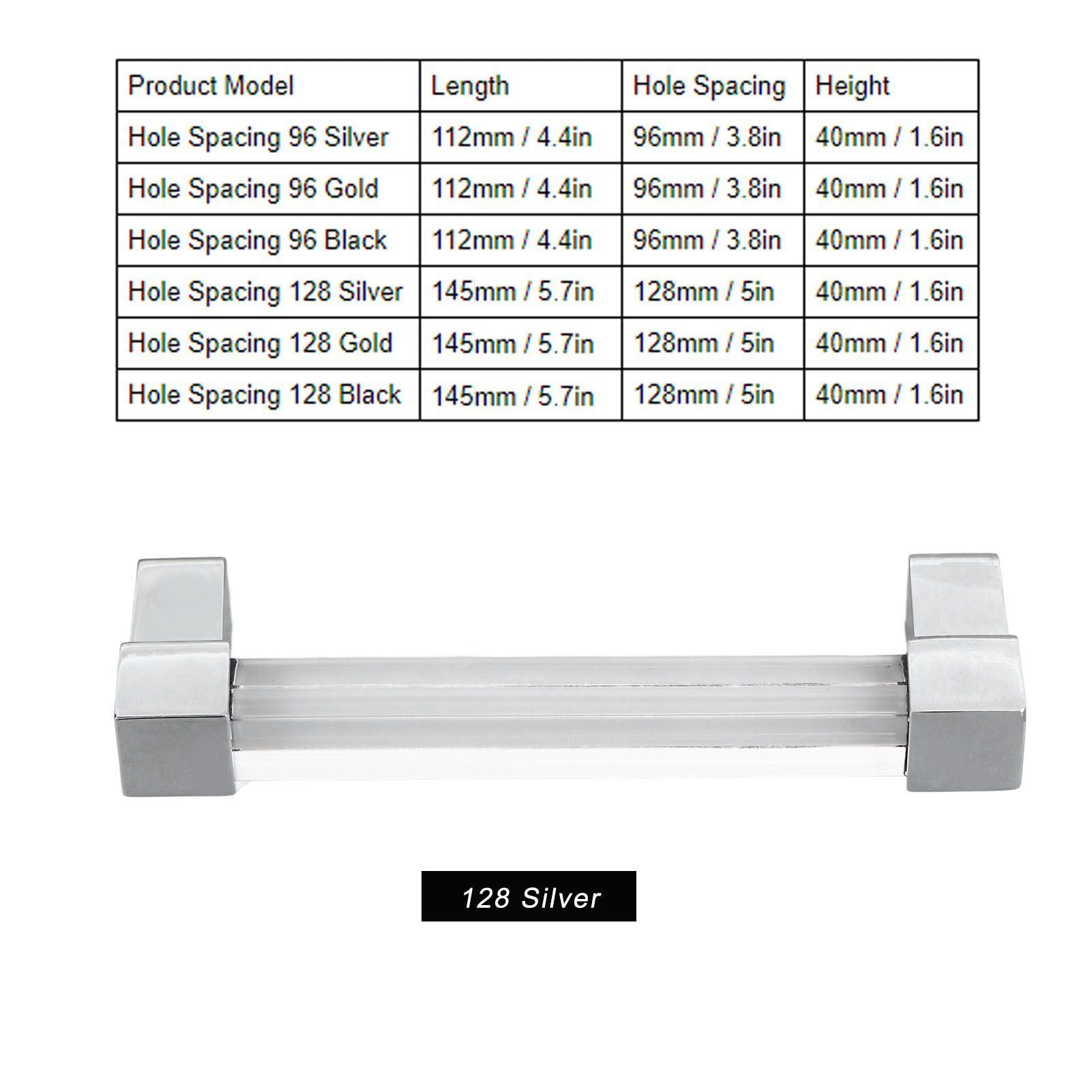 Acrylic Drawer Pulls Single Hole Crystal Cabinet Drawer Pulls for Kitchen Cabinets Dresser Cupboard Hole V1294-YM0523-3114220032214
