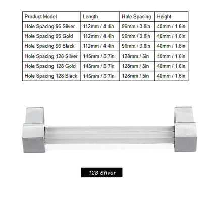 Acrylic Drawer Pulls Single Hole Crystal Cabinet Drawer Pulls for Kitchen Cabinets Dresser Cupboard Hole V1294-YM0523-3114220032214