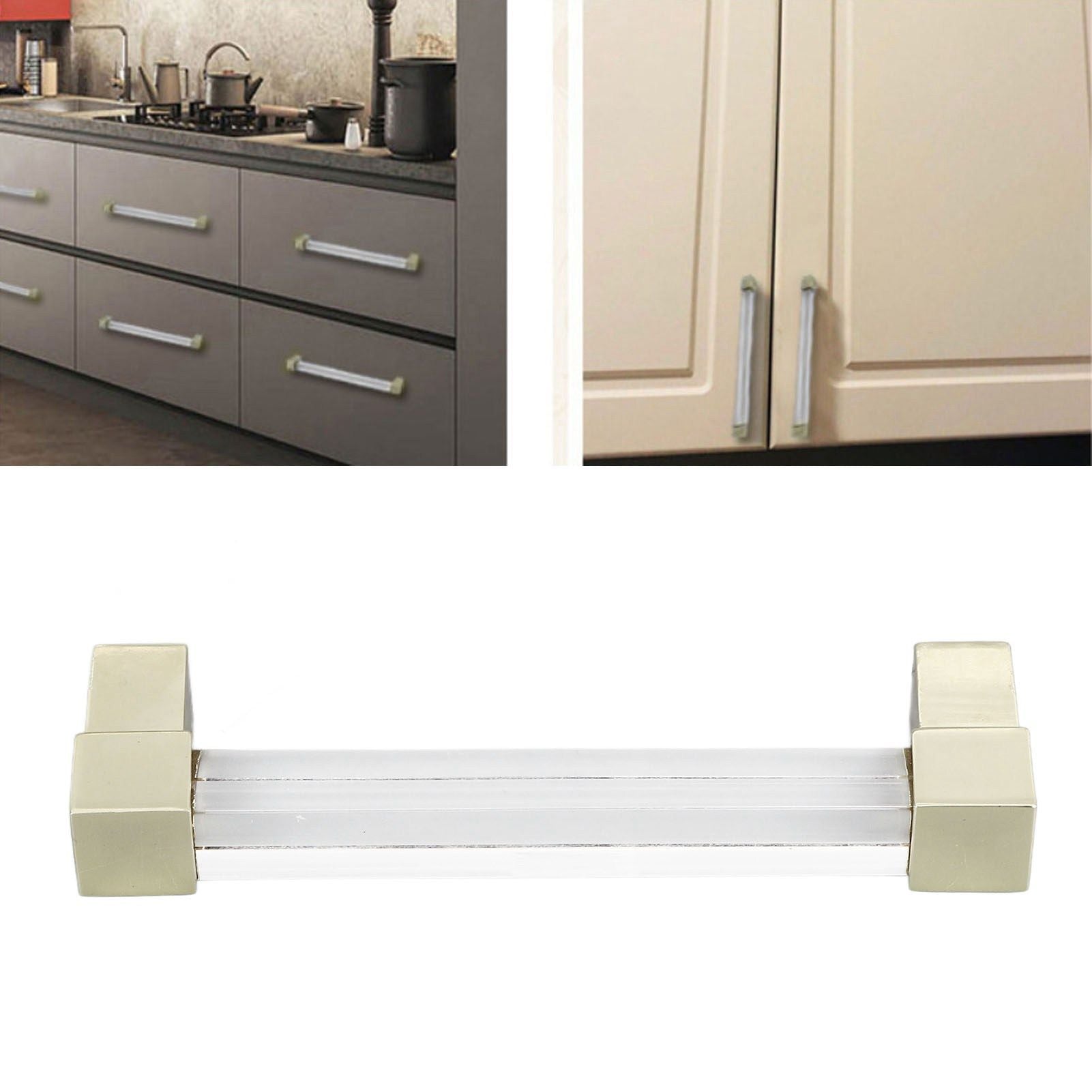 Acrylic Drawer Pulls Single Hole Crystal Cabinet Drawer Pulls for Kitchen Cabinets Dresser Cupboard Hole V1294-YM0523-3114220032215