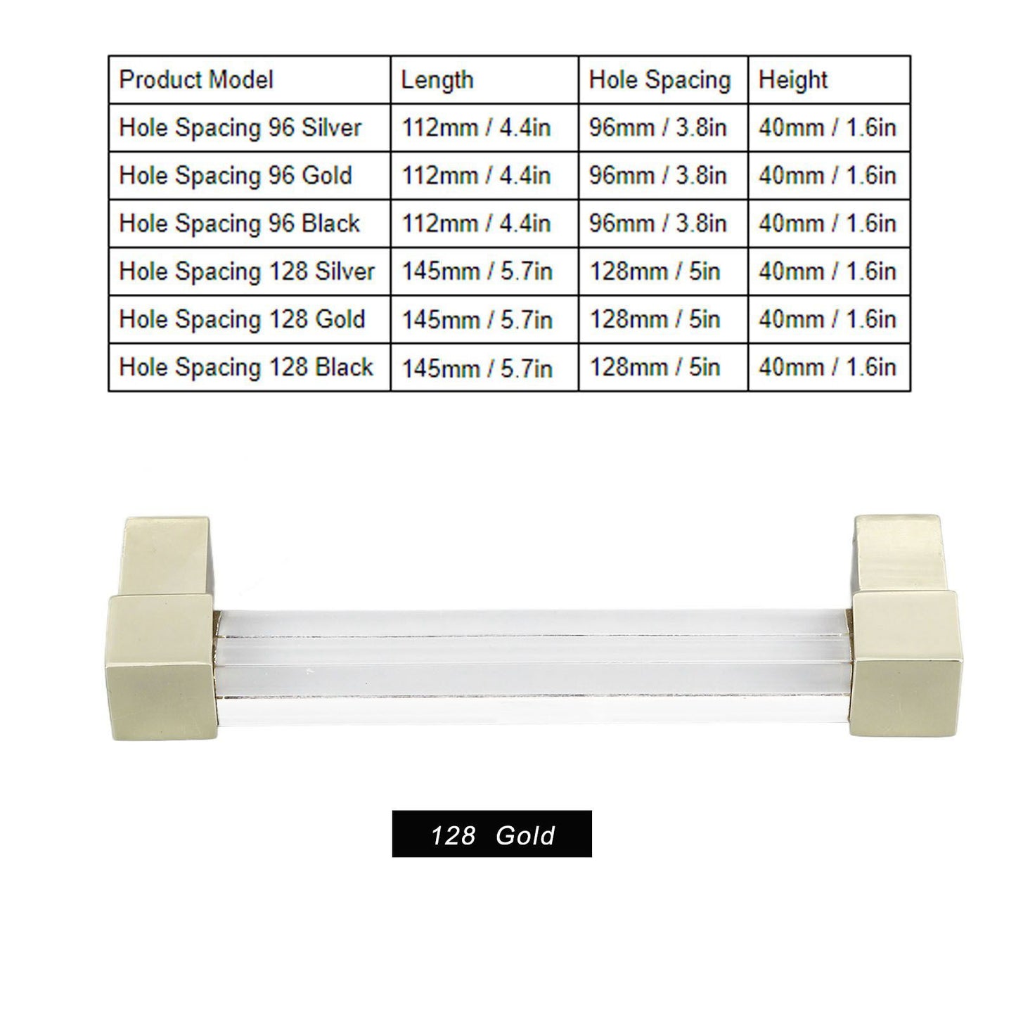 Acrylic Drawer Pulls Single Hole Crystal Cabinet Drawer Pulls for Kitchen Cabinets Dresser Cupboard Hole V1294-YM0523-3114220032215