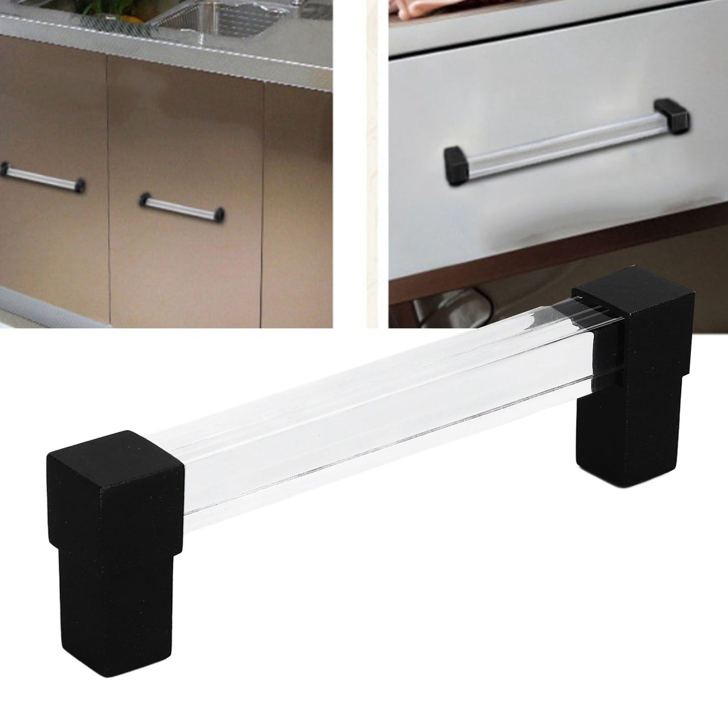 Acrylic Drawer Pulls Single Hole Crystal Cabinet Drawer Pulls for Kitchen Cabinets Dresser Cupboard Hole V1294-YM0523-3114220032216