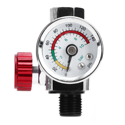 G1/4 140psi Air Pressure Regulator Spray Paint Air Pressure Regulator Airbrush Adjusting Valve V1294-YM0523-3114220032511