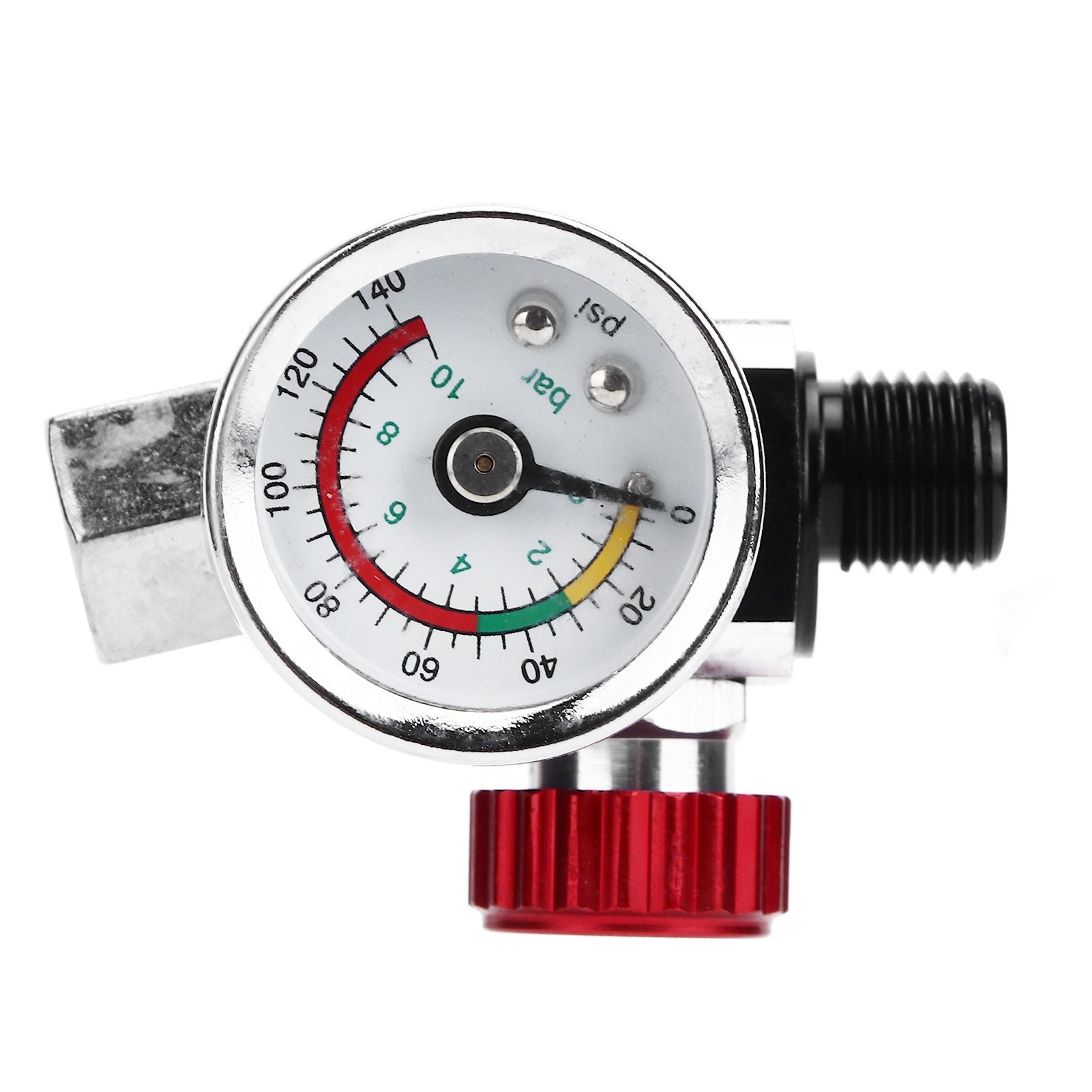 G1/4 140psi Air Pressure Regulator Spray Paint Air Pressure Regulator Airbrush Adjusting Valve V1294-YM0523-3114220032511