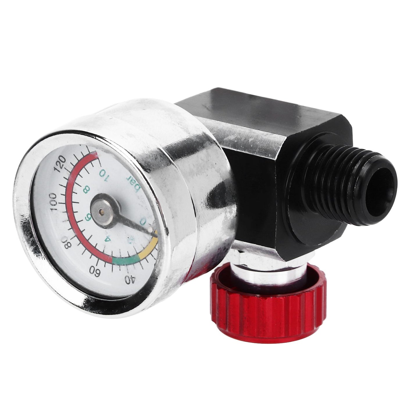 G1/4 140psi Air Pressure Regulator Spray Paint Air Pressure Regulator Airbrush Adjusting Valve V1294-YM0523-3114220032511