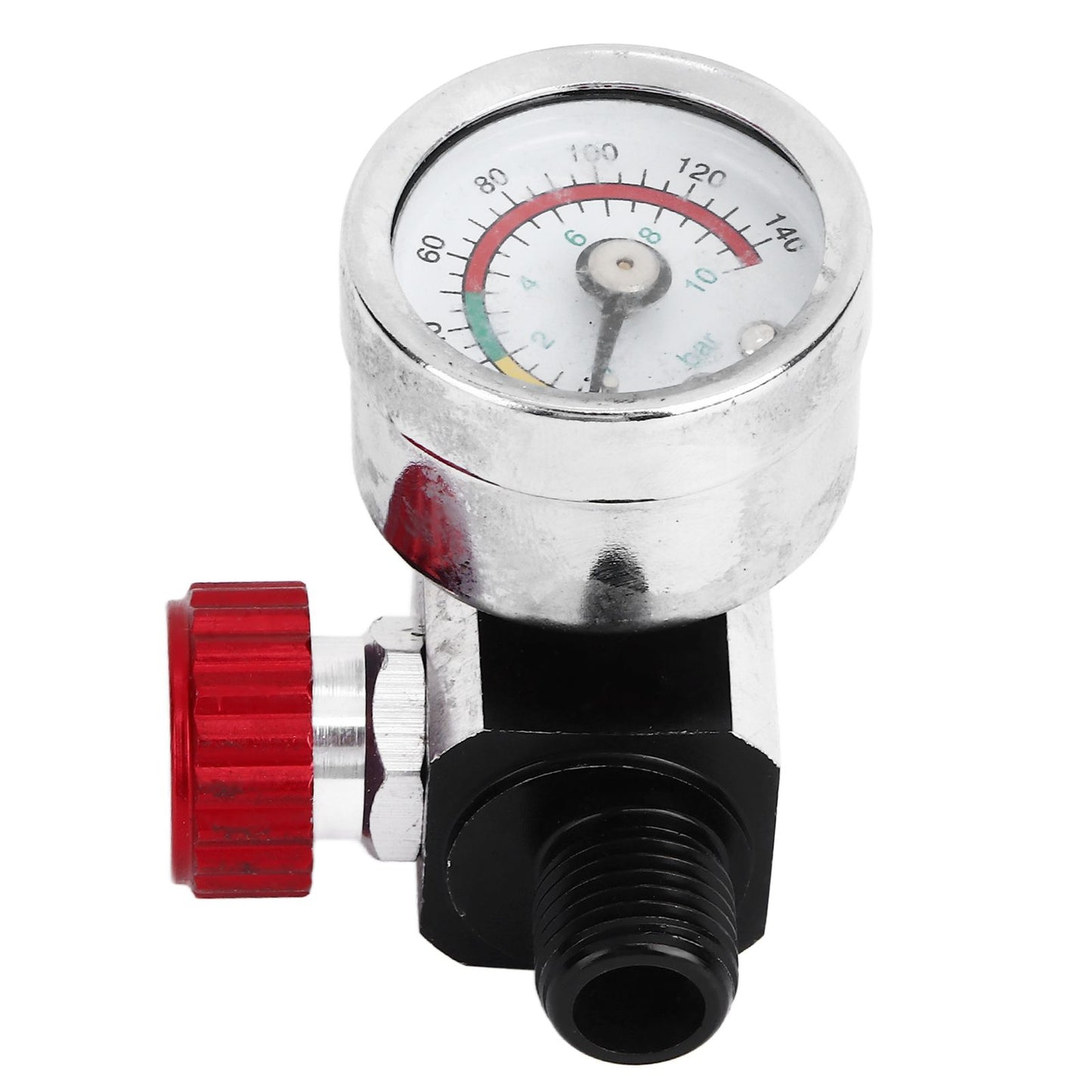 G1/4 140psi Air Pressure Regulator Spray Paint Air Pressure Regulator Airbrush Adjusting Valve V1294-YM0523-3114220032511