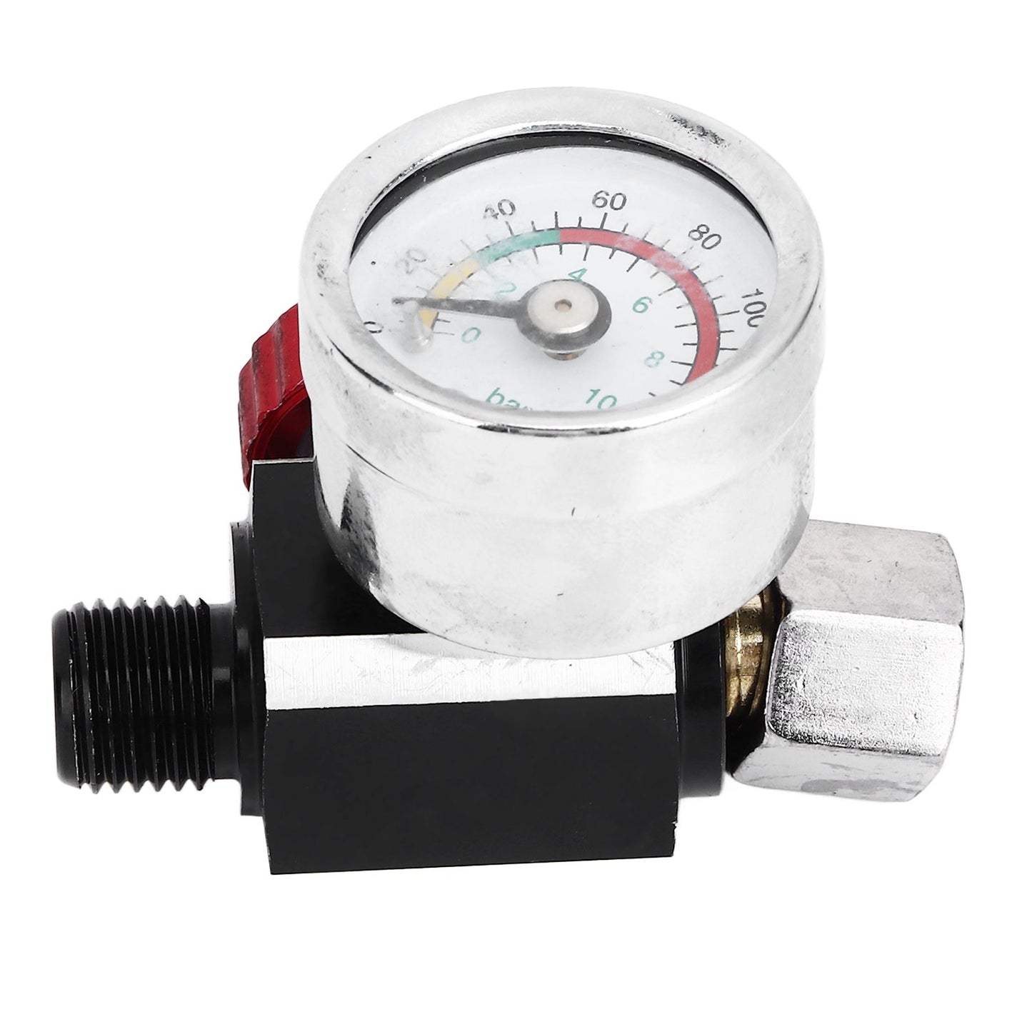 G1/4 140psi Air Pressure Regulator Spray Paint Air Pressure Regulator Airbrush Adjusting Valve V1294-YM0523-3114220032511