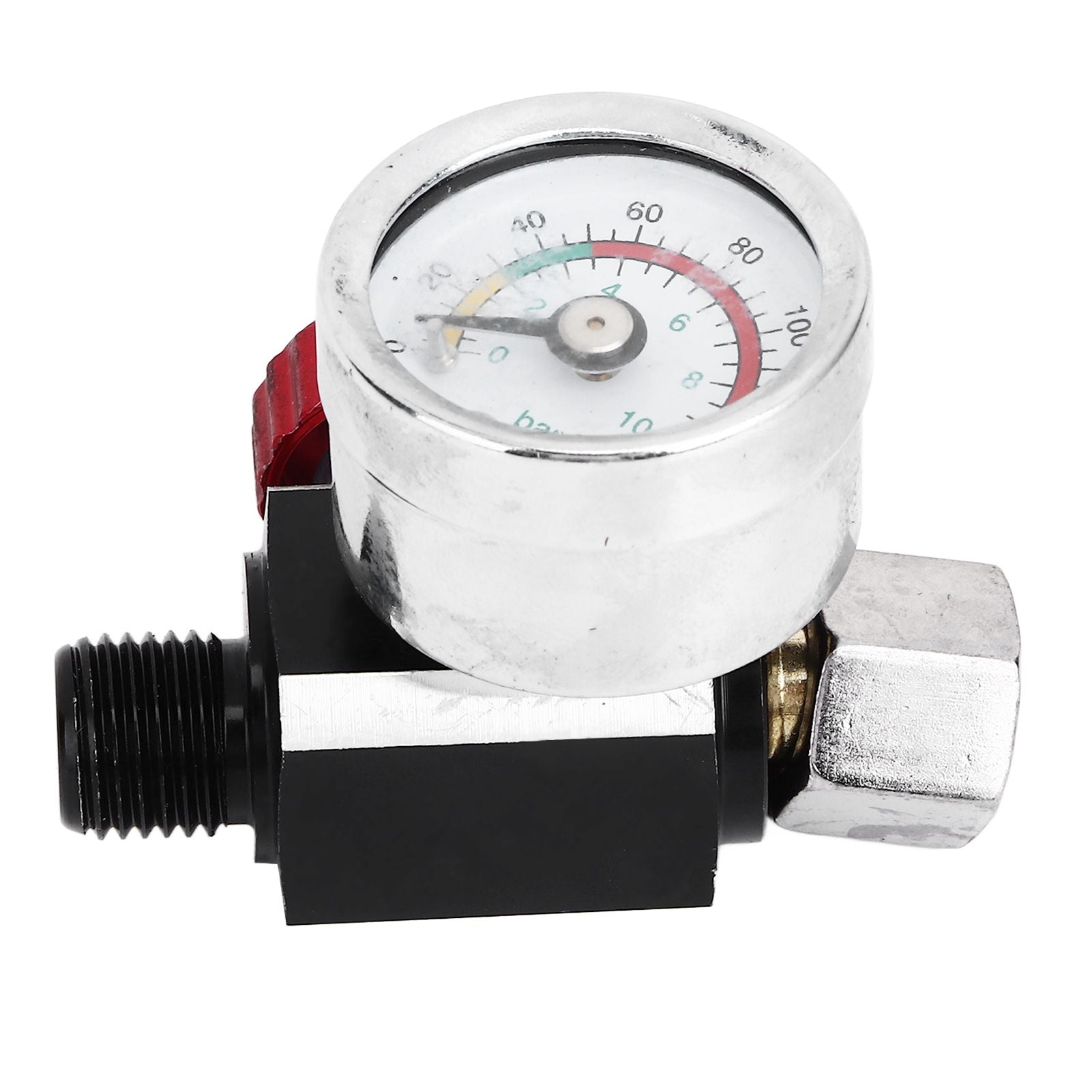 G1/4 140psi Air Pressure Regulator Spray Paint Air Pressure Regulator Airbrush Adjusting Valve V1294-YM0523-3114220032511
