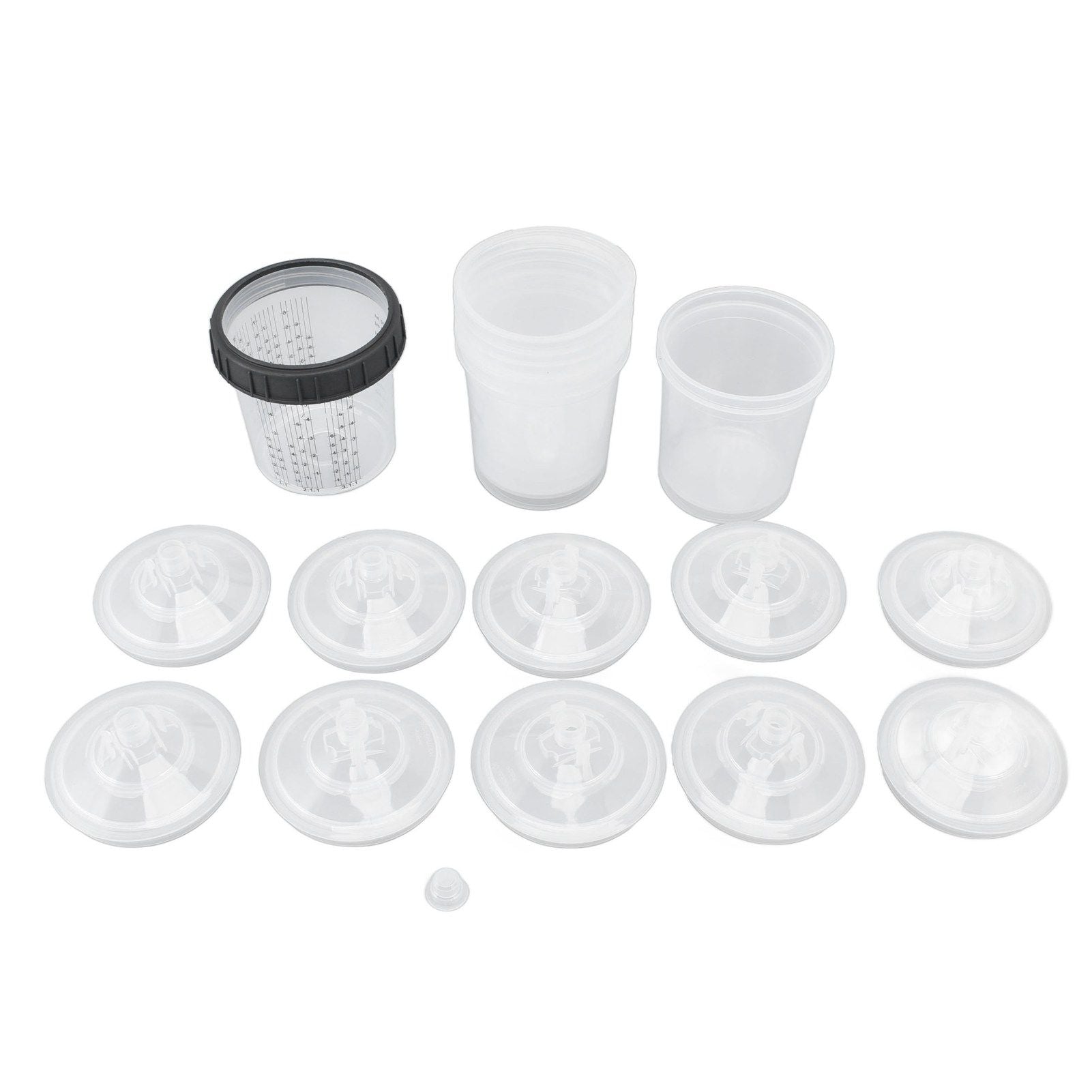 Disposable Paint Spray Cup Plastic Spray Paint Mixing Cup with Lids Painting Supplie 600ml V1294-YM0523-3114220033511