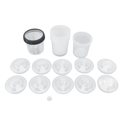 Disposable Paint Spray Cup Plastic Spray Paint Mixing Cup with Lids Painting Supplie 600ml V1294-YM0523-3114220033511