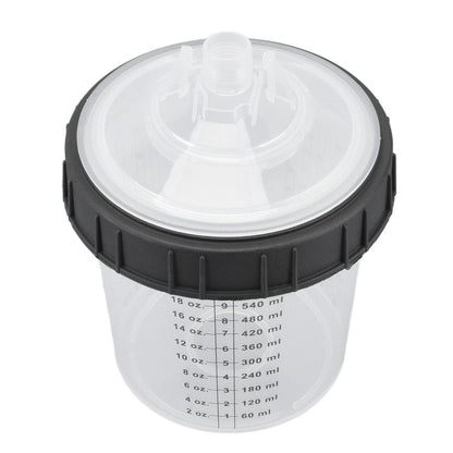 Disposable Paint Spray Cup Plastic Spray Paint Mixing Cup with Lids Painting Supplie 600ml V1294-YM0523-3114220033511