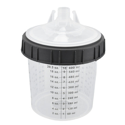 Disposable Paint Spray Cup Plastic Spray Paint Mixing Cup with Lids Painting Supplie 600ml V1294-YM0523-3114220033511