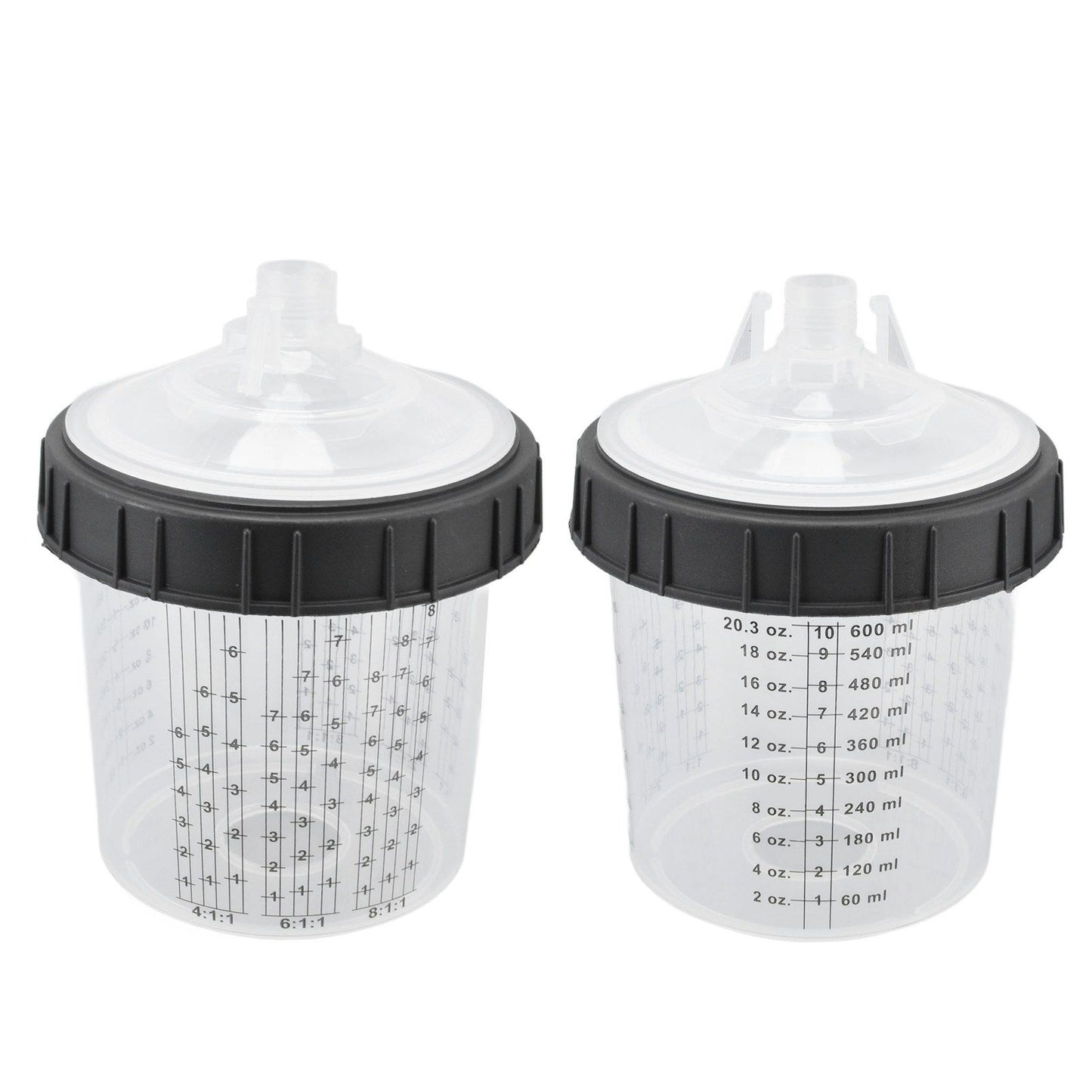 Disposable Paint Spray Cup Plastic Spray Paint Mixing Cup with Lids Painting Supplie 600ml V1294-YM0523-3114220033511