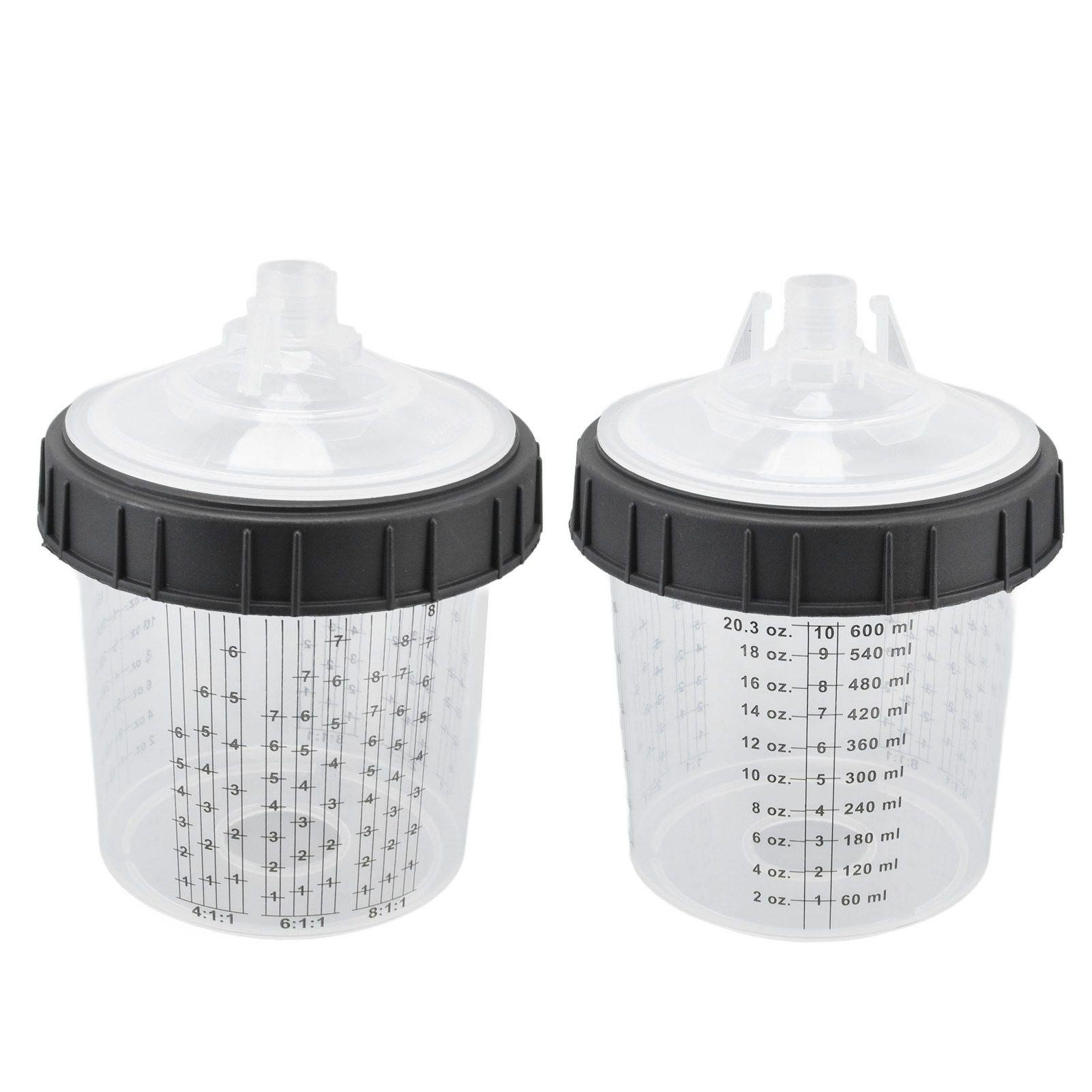 Disposable Paint Spray Cup Plastic Spray Paint Mixing Cup with Lids Painting Supplie 600ml V1294-YM0523-3114220033511