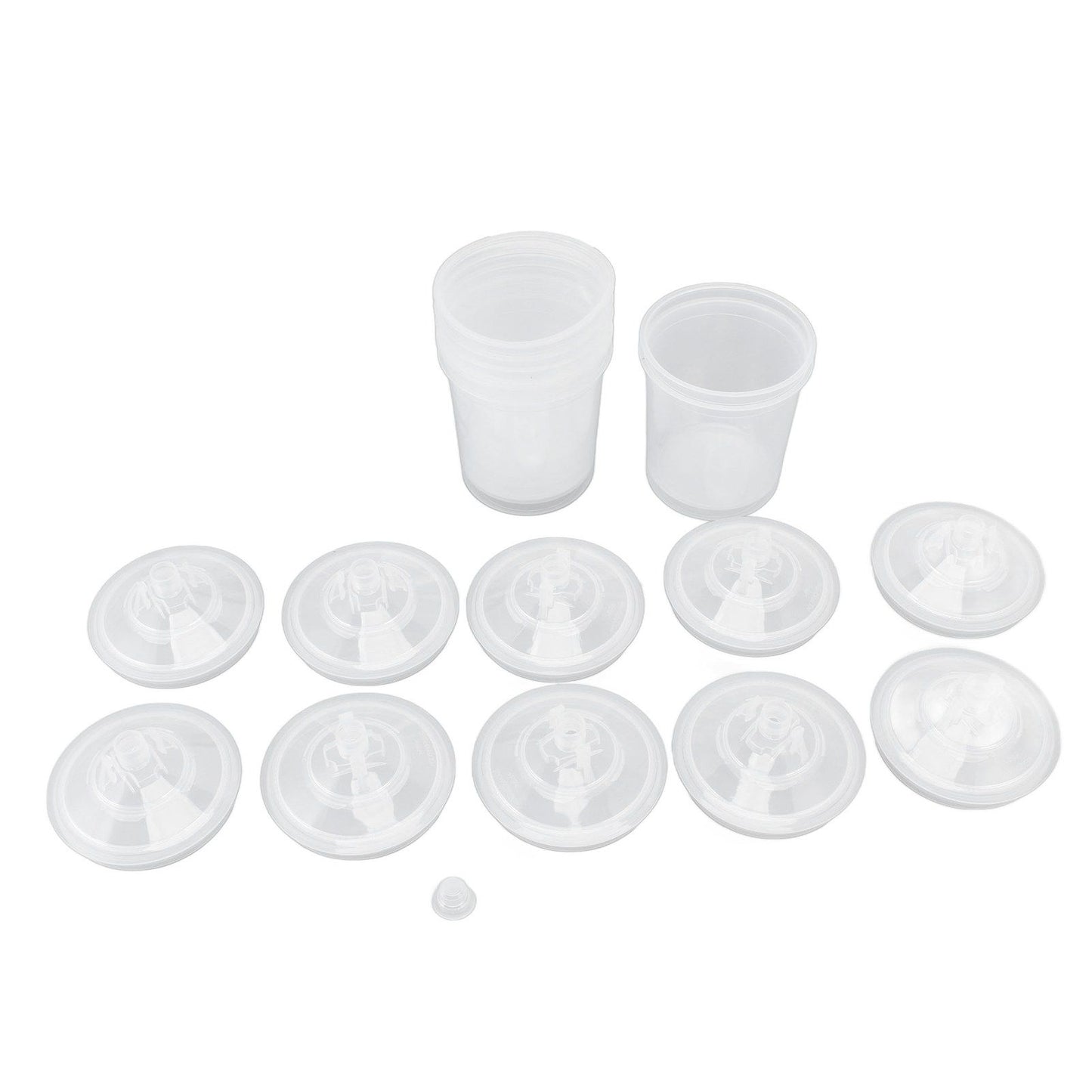 Disposable Paint Spray Cup Plastic Spray Paint Mixing Cup with Lids Painting Supplie 600ml V1294-YM0523-3114220033511