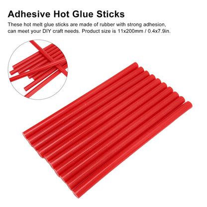 10Pcs Hot Melt Glue Sticks 11x200mm Adhesive Hot Glue Sticks for Arts Crafts Home Engineering V1294-YM0523-3114220033611