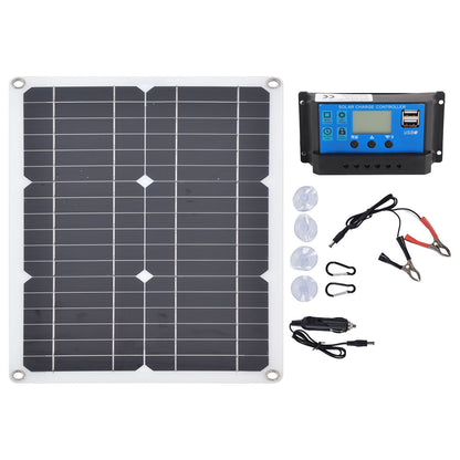 Dual USB Port Solar Panel Versatile Portable Solar Panel Charger Photovoltaic Charging with 10A Controller V1294-YM0523-3114220034111