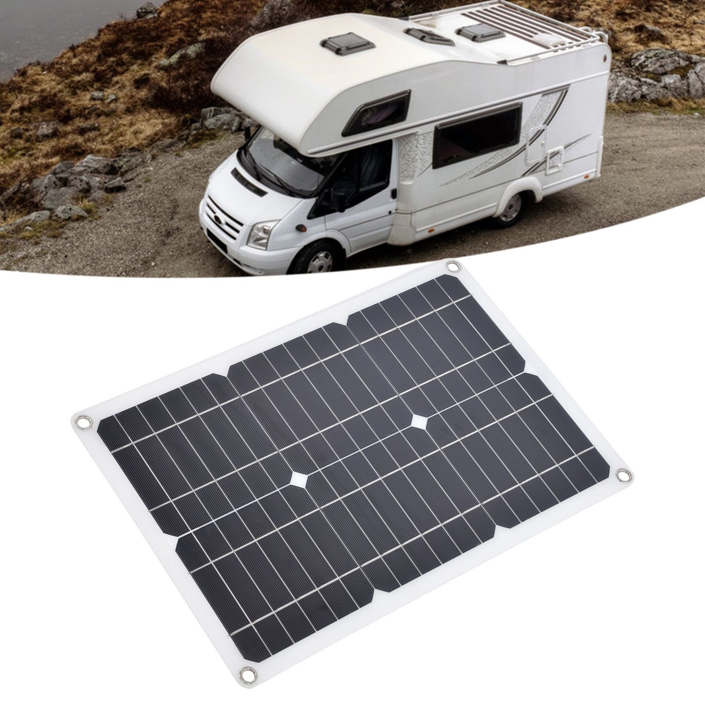 Dual USB Port Solar Panel Versatile Portable Solar Panel Charger Photovoltaic Charging with 10A Controller V1294-YM0523-3114220034111