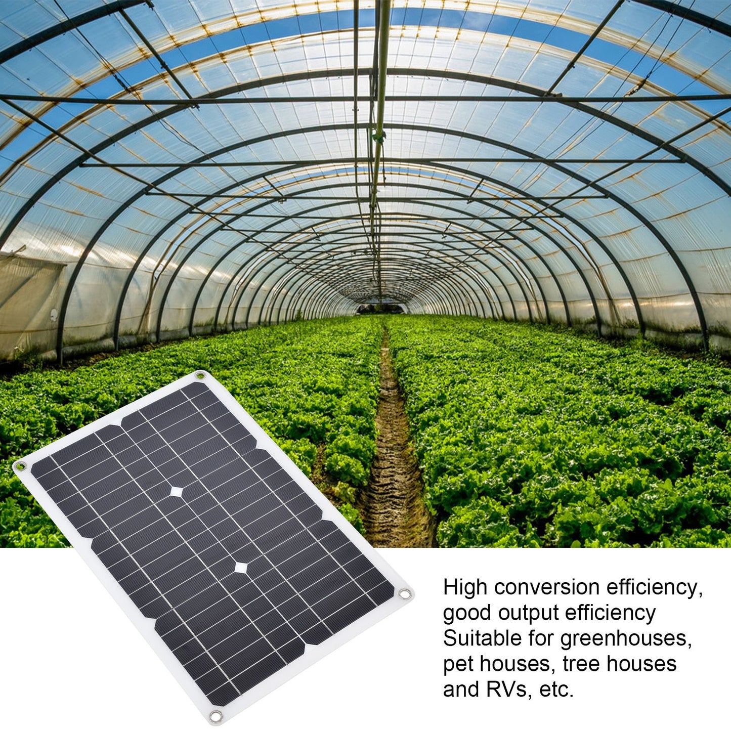 Dual USB Port Solar Panel Versatile Portable Solar Panel Charger Photovoltaic Charging with 10A Controller V1294-YM0523-3114220034111