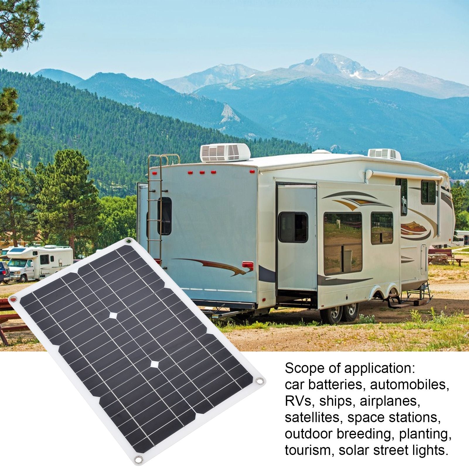 Dual USB Port Solar Panel Versatile Portable Solar Panel Charger Photovoltaic Charging with 10A Controller V1294-YM0523-3114220034111