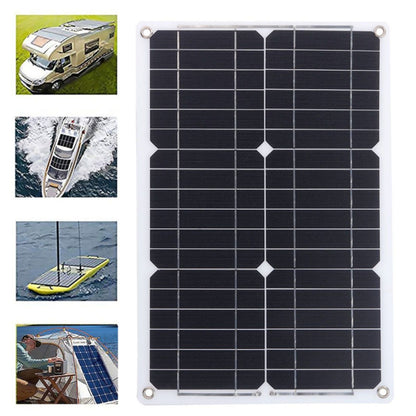 Dual USB Port Solar Panel Versatile Portable Solar Panel Charger Photovoltaic Charging with 10A Controller V1294-YM0523-3114220034111