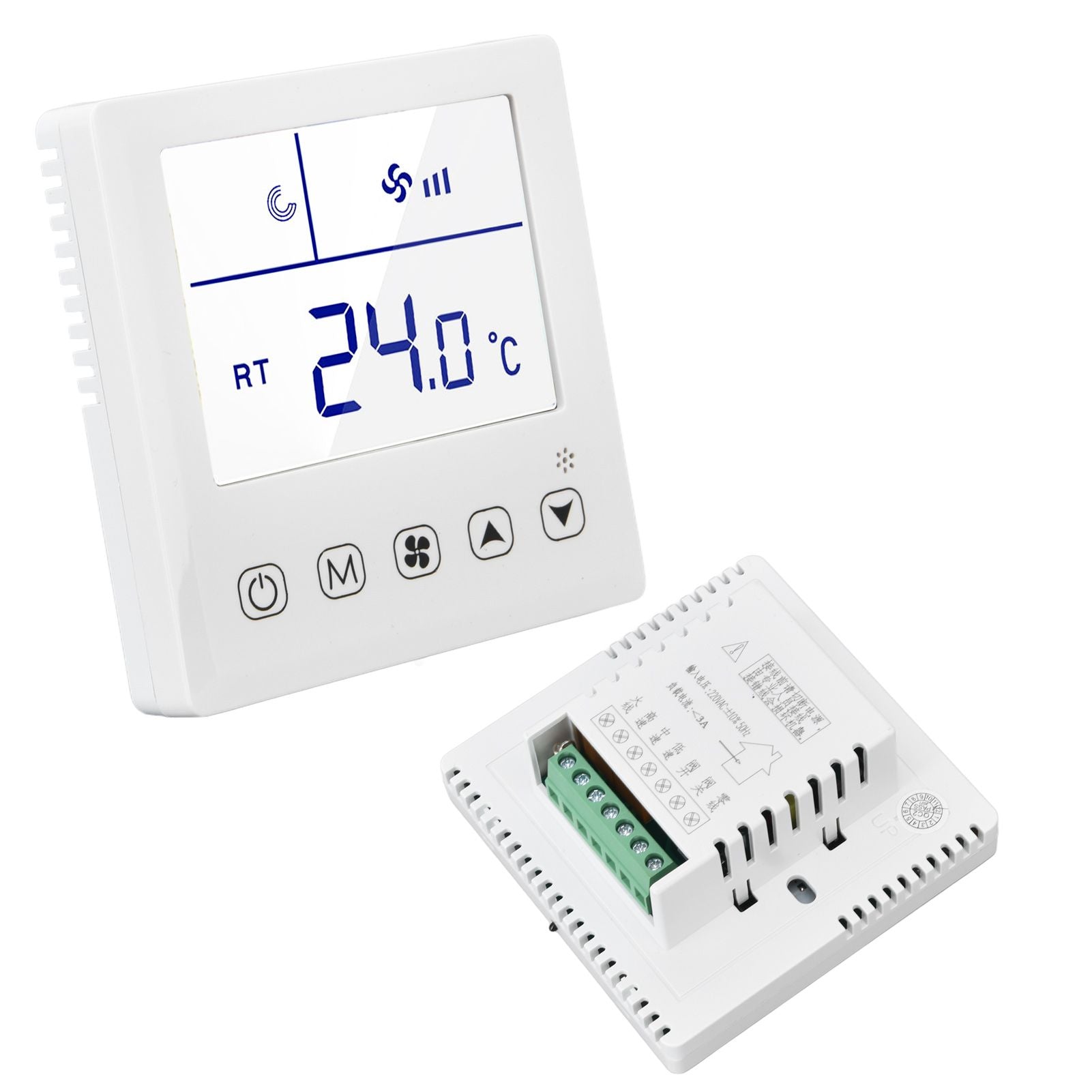 Digital Thermostat Ventilation Function Accurate LCD Display Air Conditioning Temp Controller for Home Hotel V1294-YM0523-3114220035411