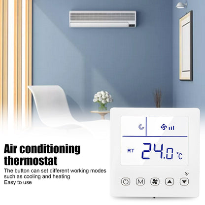 Digital Thermostat Ventilation Function Accurate LCD Display Air Conditioning Temp Controller for Home Hotel V1294-YM0523-3114220035411