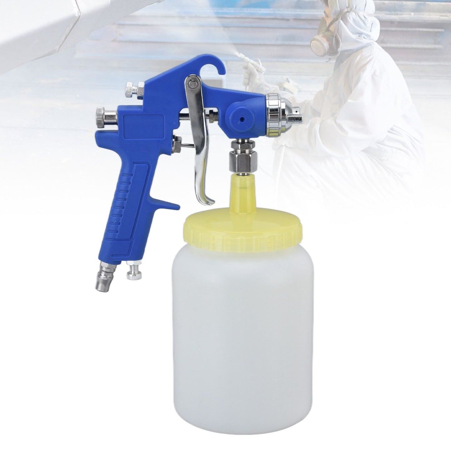 1000ml 3mm Siphon Pneumatic Air Sprayer Primer Painting Sprayer Painting Tool Blue V1294-YM0523-3114220035511