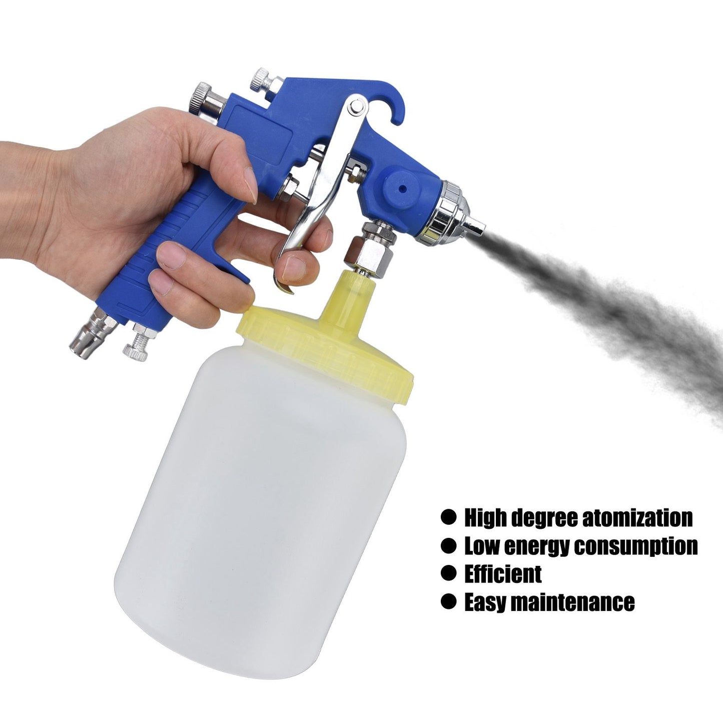 1000ml 3mm Siphon Pneumatic Air Sprayer Primer Painting Sprayer Painting Tool Blue V1294-YM0523-3114220035511