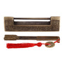 Chinese Antique Lock Retro Spacing 9cm/3.5in Classic Pattern Brass Horizontal Padlock Lock for Gift Boxes V1294-YM0523-3114220035911