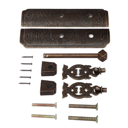 Antique Drawer Pendant Pulls Beautifully Engraved High Hardness Brass Book Cabinet Pull Handle for Dressers V1294-YM0523-3114220036111