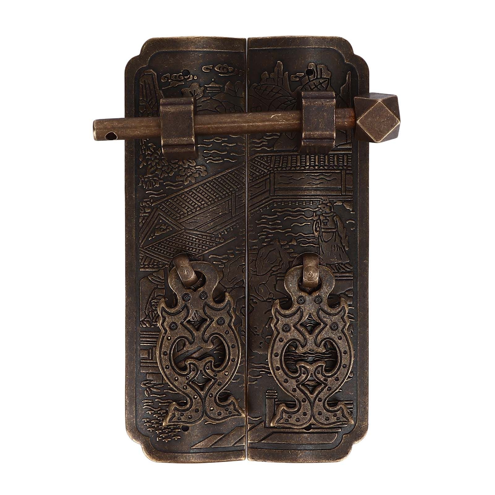 Antique Drawer Pendant Pulls Beautifully Engraved High Hardness Brass Book Cabinet Pull Handle for Dressers V1294-YM0523-3114220036111