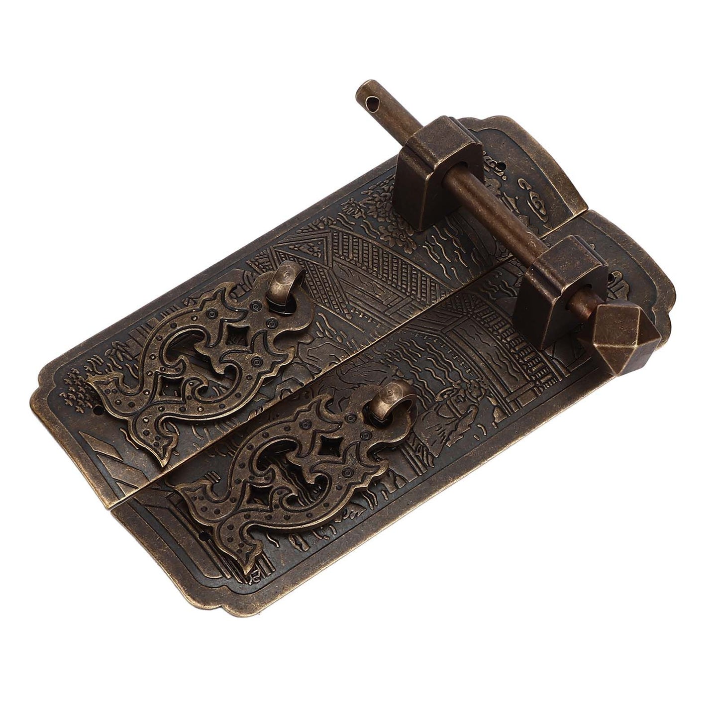 Antique Drawer Pendant Pulls Beautifully Engraved High Hardness Brass Book Cabinet Pull Handle for Dressers V1294-YM0523-3114220036111