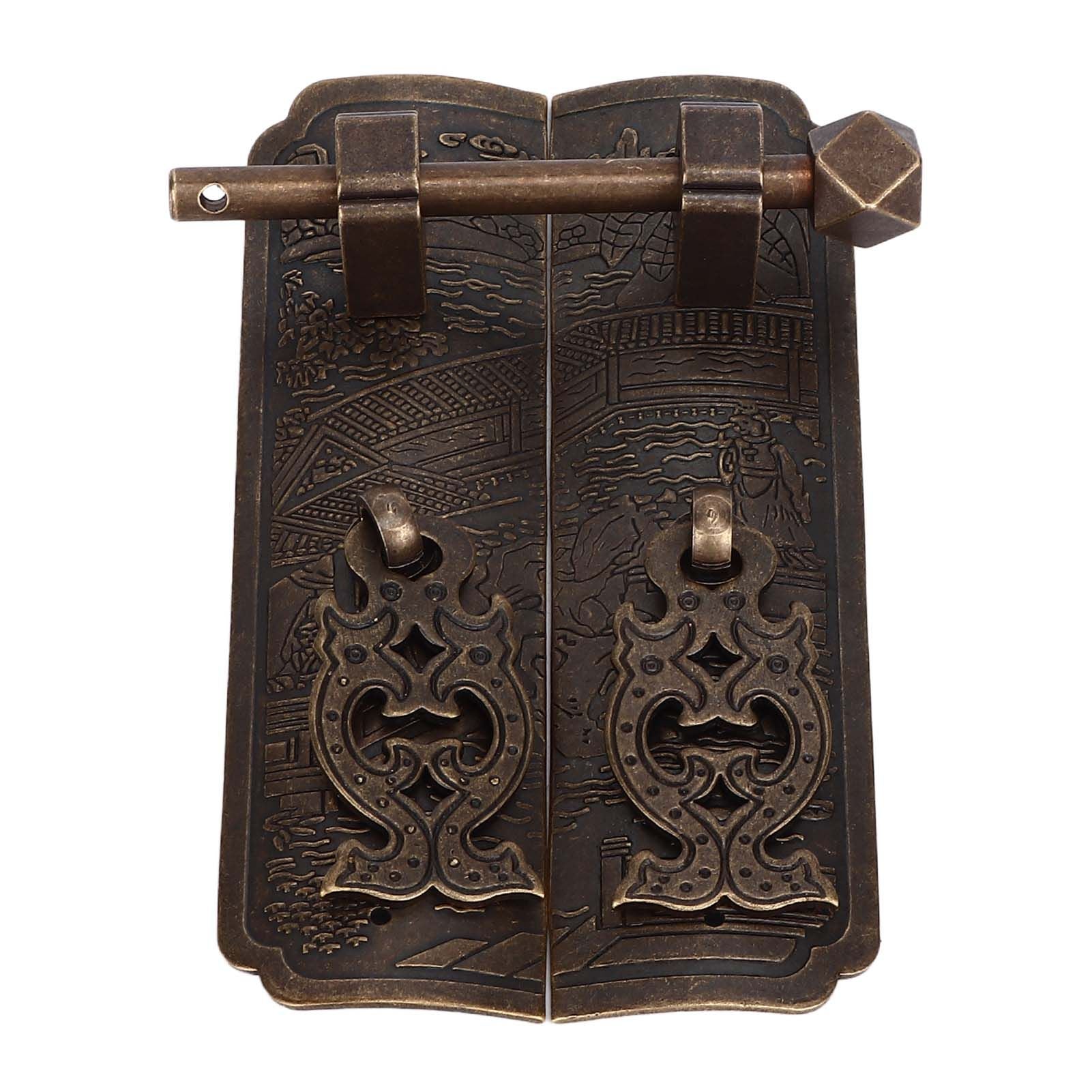 Antique Drawer Pendant Pulls Beautifully Engraved High Hardness Brass Book Cabinet Pull Handle for Dressers V1294-YM0523-3114220036111