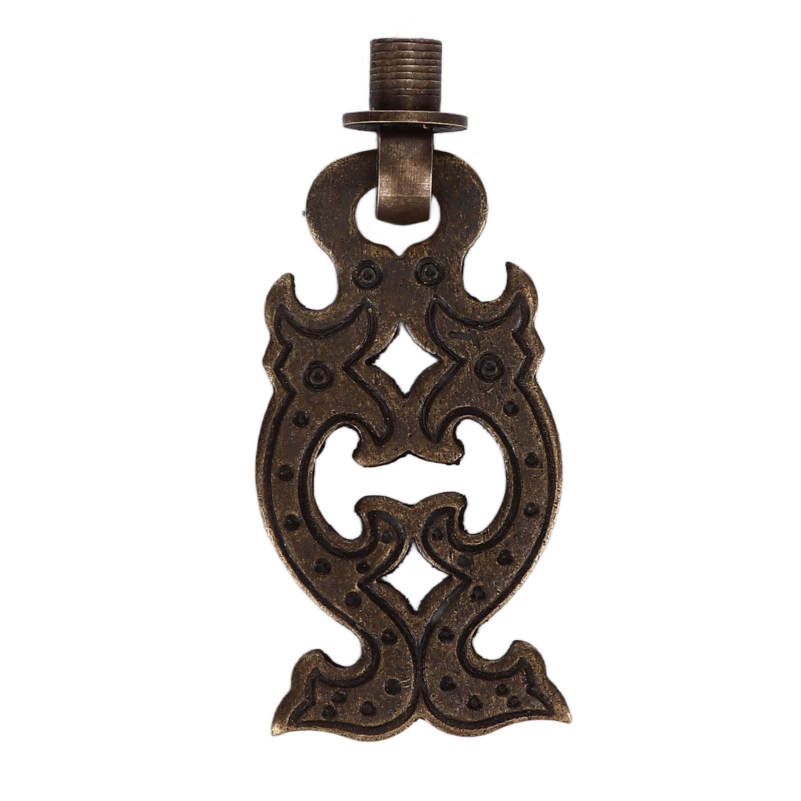 Antique Drawer Pendant Pulls Beautifully Engraved High Hardness Brass Book Cabinet Pull Handle for Dressers V1294-YM0523-3114220036111