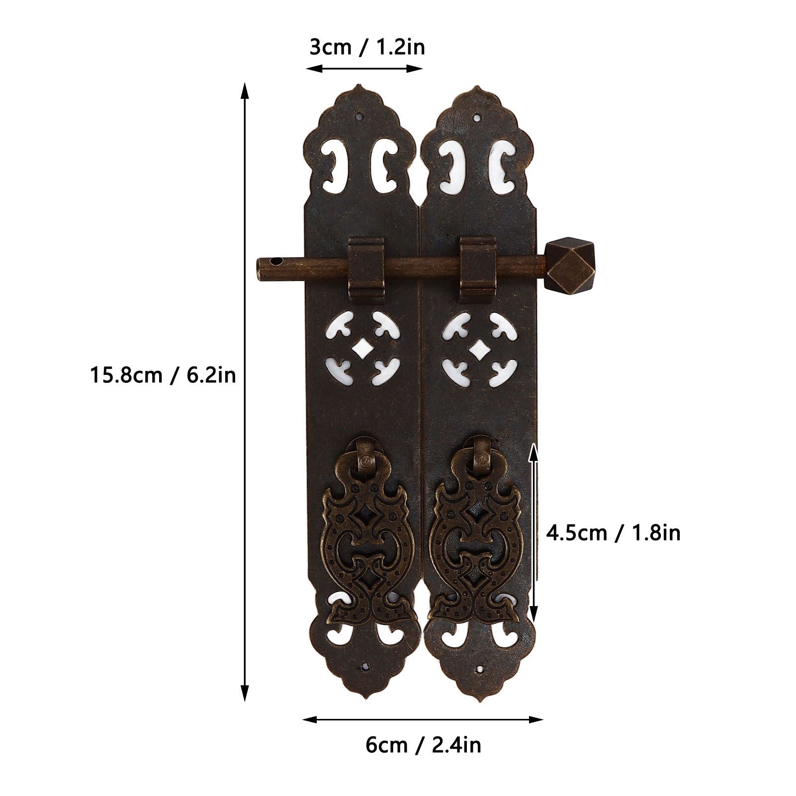 Antique Drawer Pendant Pulls Anti Rust Retro Elegant Brass Book Cabinet Pull Handle for Dressers Wardrobes V1294-YM0523-3114220036212